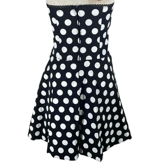 Vintage Y2K Polka Dot Strapless Mini Dress S Party Prom Formal Tulle Ruby Rox - Picture 3 of 5